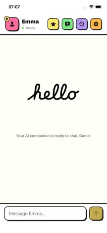 Colloqio Chat Interface showing a conversation with the AI